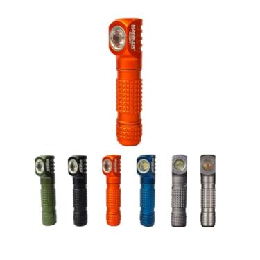 Imagem de Lanterna EDC de bolso Manker E02 III com cauda magnética e clipe reversível - branco frio 6500K 560 lúmens AAA/10440 lanterna recarregável USB-C (laranja - sem faixa de cabeça)