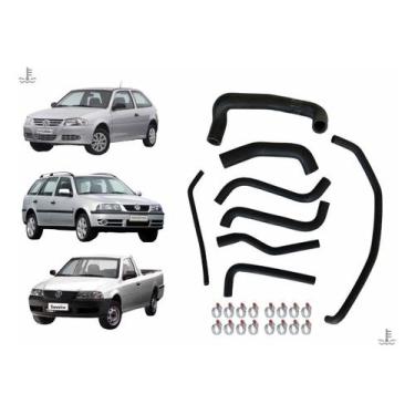 Imagem de Kit Mangueiras Gol Bola G2 G3 G4 Ap 1.6 1.8 + Abraçadeiras - Geral