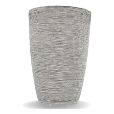 Imagem de Vaso Polietileno Para Plantas Cone Texturizado Grande (CIMENTO)