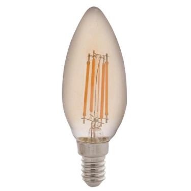 Imagem de Lâmpada LED de Filamento Vela Tramontina C35 Base E14 4 W 2200 K Luz A