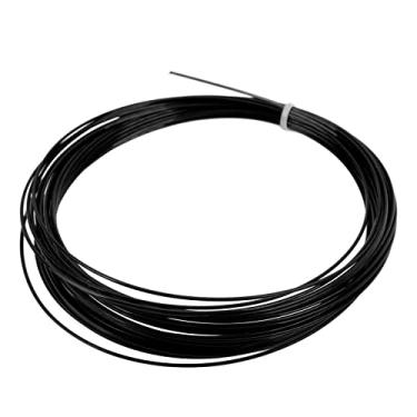 Imagem de Tênis hexadecimal de tenista de tenista de desgaste profissional fio de tênis de qualidade superior fibra de poliéster Durável alto desempenho para raquetes de tênis 12m 39,4ft (Preto)