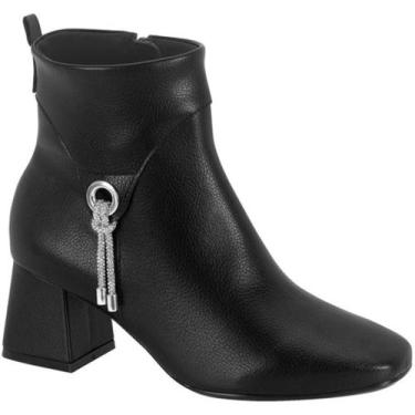 Imagem de Bota vizzano cano curto strass 3098.106, Preto, 36