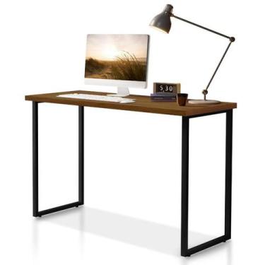 Imagem de Escrivaninha Desing Industrial Mesa Com Pés De Ferro E Tampo De MDF Pa