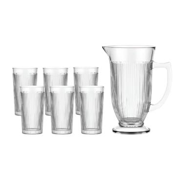 Imagem de Haüskraft - Jarra com 6 copos de vidro Lila