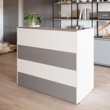 Imagem de Balcão Atendimento Recepção Consultório 120 cm x 110 cm F5 - F5 Office