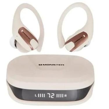 Imagem de Fone esportivo Monster aura fit x05 wireless bluetooth grave - Branco