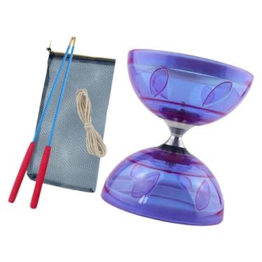 Imagem de JunZheHub Conjunto Diabolo com 2 Bastões - Kit de Malabarismo Divertido para Todas As Idades, Roxo14,7cmx12,8cm