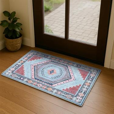 Imagem de Tapete Oushak, tapete turco vintage floral pastel grande para sala de estar, sala de jantar, quarto, cozinha, banheiro, berçário, corredor, tapetes (856BlM, 5,5 x 7,5 cm)