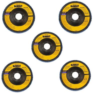 Imagem de Kit 5 Disco Flap G120 115 X 22,23Mm Dw8310Br Dewalt