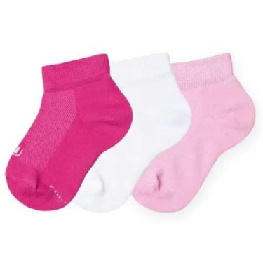 Imagem de Meia Lupo 02725 Km Sport Kit3 Kids, Pink, 30/35