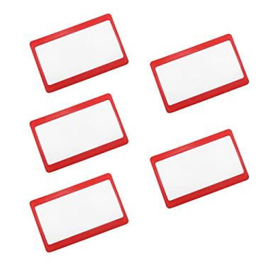 Imagem de Amplificador de Lente Fresnel Vermelho Bolso Flexível Cartão Othmro 5 peças para Lente Ampliação 3X, Red 5 Pcs