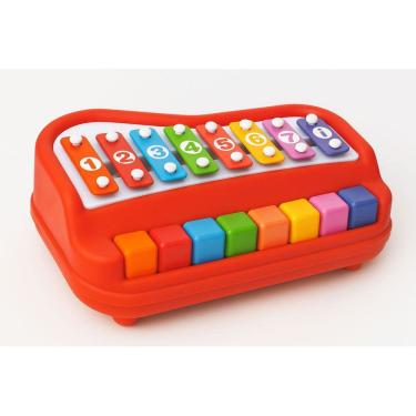 Imagem de Piano Xilofone Infantil Colorido 2 em 1 – Musical e Educativo