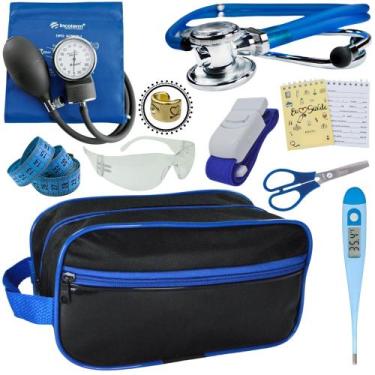 Imagem de Kit Academico Enfermagem Premium Preto Completo - Love Saude, AZUL INC