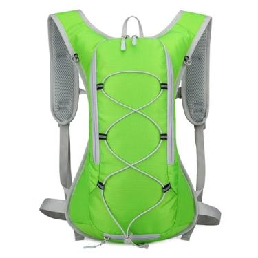 Imagem de Mochila para Ciclismo 20L, Resistente a Respingos, com Alças Ergonômicas e Costas Ventiladas, Ideal para Trekking e Esportes ao Ar Livre, Azul e Laranja (Green)