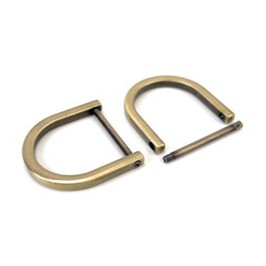 Imagem de VersaKits 4 Peças De Anéis D Resistentes Com Parafuso Em Manilha 1" Formato U Latão, Anel Substituição Para Bolsa, Chaveiro, Coleira Cachorro