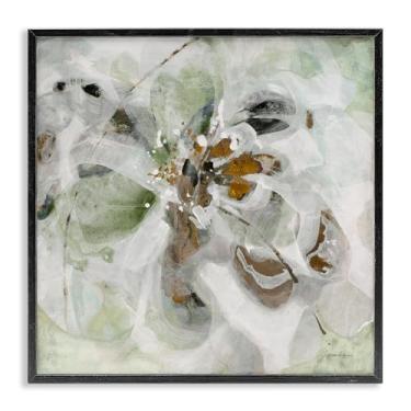 Imagem de Stupell Industries Arte giclée emoldurada preta abstração neutra solene, design por Liz Jardine, 43 x 43 cm