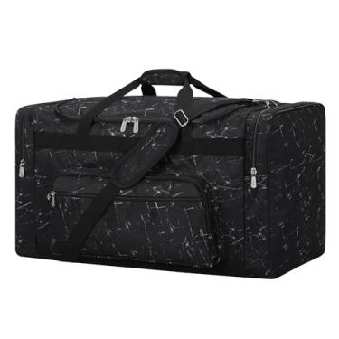 Imagem de YoKelly Bolsa masculina grande de 66 cm, Mármore preto, 26 inch, Bolsa esportiva grande
