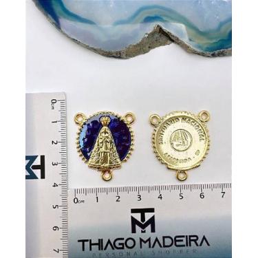 Imagem de Pingente Religioso Nossa Senhora Aparecida 3 Saídas Ouro 18k - 01 Unid