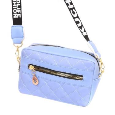 Imagem de Shoulder bag Bolsa feminina Transversal - Franca Bags, Azul