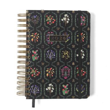 Imagem de Agenda planner diária A5 Jardim Preta 2026 - Cicero
