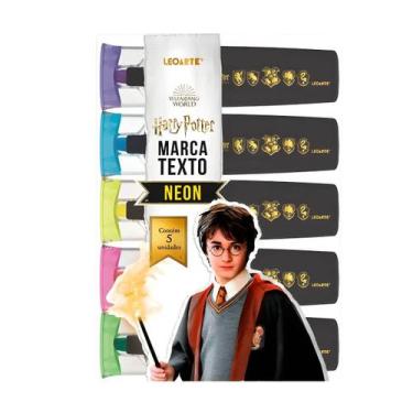 Imagem de Kit 5 Canetas Marca Texto Neon Harry Potter Base de Àgua - Leo&Leo