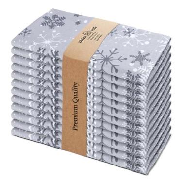 Imagem de Guardanapos de pano Urban Villa Grey Snowflake 100% algodão 20x20cm