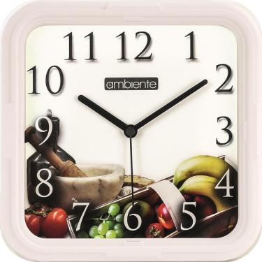 Imagem de Relógio De Parede Ambiente Ref: 1910-141 Branco Frutas