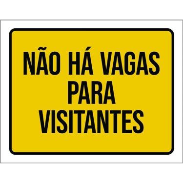 Imagem de Placa De Sinalização - Não Há Vagas Para Visitantes 36X46