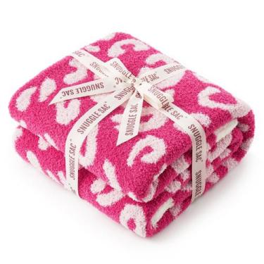 Imagem de Cobertor Snuggle Sac Ultra Soft Plush Reversível Cheetah/Rosa