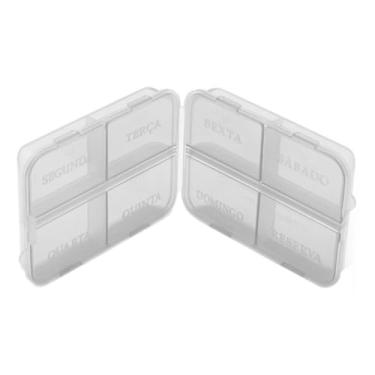 Imagem de 12 Caixas Comprimido Porta Medicamento Duplo Remédio/Capsulas