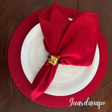 Imagem de Sousplat Liso Oxford + Bade MDF Decoração Noite De Natal Mesa Posta De