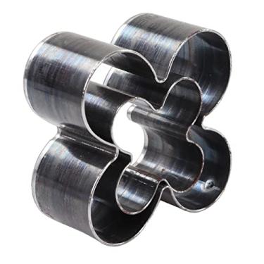 Imagem de ZJchao Matrizes de Corte de Couro, Conjunto de Perfurador Oco Ferramenta de Corte de Couro 2 Peças Conjunto de Cortador de Em Forma de Flor, Matriz de de de Flor Liga de Aço Nitidamente Em Forma de de 4 Folhas