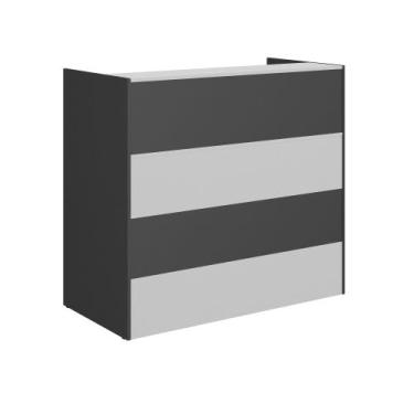 Imagem de Balcão Atendimento Recepção 120cm Cinza/Preto Web Office