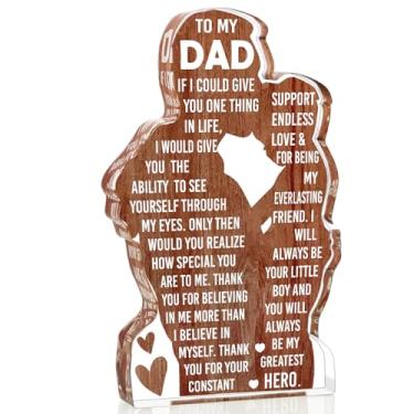 Imagem de LuoHere Presentes De Dia Dos Pais Para Do Filho - Presente Aniversário Pai Natal Namorados Páscoa Ideia Papai Novo Minha Melhor Decoração Mesa Todos Os Tempos Placa Acrílico