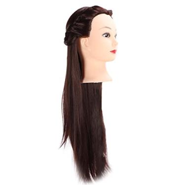 Imagem de Zhjvihx Cabeça de Estilo, Cabeça de Manequim de Cabelo, Acessórios de Treinamento de Cabeleireiro, Prática de Trança de Cabelo Segura e Saudável para Escola de Beleza para Updo para Salão de Beleza