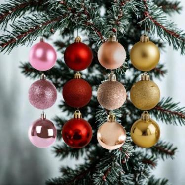 Imagem de Kit Bolinha de Árvore de Natal 3CM Fosca Brilho e Metálica - Armarinho