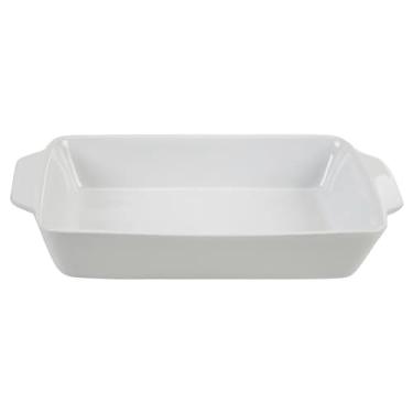 Imagem de Travessa Refratário Retangular em Vidro Opaline (Branco | 2L)