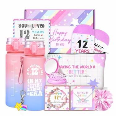 Imagem de Clexela Presentes para meninas de 12 anos, presentes para meninas de 12 anos, ideias de presente de aniversário para filha, irmã, sobrinha, neta, decorações de feliz aniversário de 12 anos, conjunto