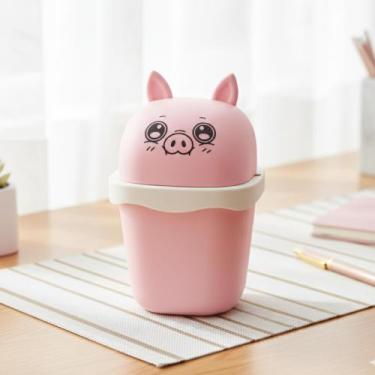 Imagem de Lixeira De Mesa Quarto Escritório Presente Criativo Capivara Gato Urso