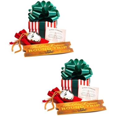 Imagem de LilyDeal Conjunto de presente de sino de trenó Polar Exp com bilhete de ida e volta (2)