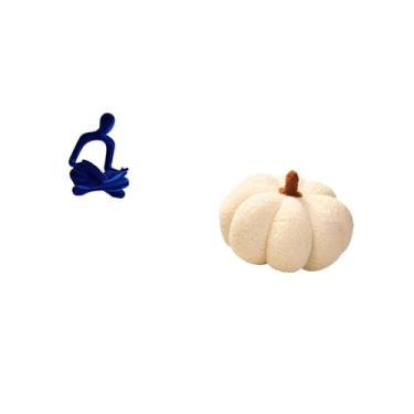 Imagem de Fenteer Escultura de Abóbora Abstrata, Ornamento de Pelúcia, Coleção Decorativa para Escritório, Bar, Casamento, Quarto, Almofada de Sofá