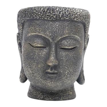 Imagem de Bothyi Vaso de Plantas em Formato de Cabeça de Buda, Coleção Inovadora, Recipiente para Flores Ideal para Escritório, Quintal, Ou Casa de Campo, 8,5 cm x 9,2 cm x 10,4 cm