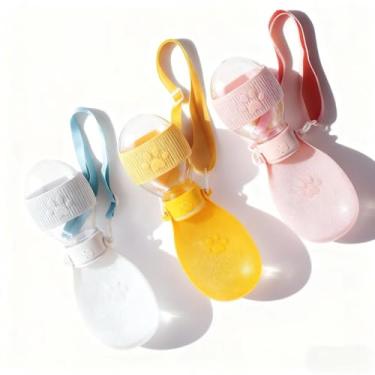 Imagem de Bebedouro Portátil para Cães e Gatos - Garrafa de Água Dobrável, Anti-Vazamento, Leve e Compacta - Acessório Ideal para Pets em Caminhadas, Viagens e Passeios (Aleatório)