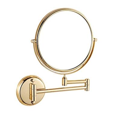 Imagem de Espelho de maquiagem espelho de maquiagem banheiro espelho dobrável personalizado 10 lupa espelho de metal