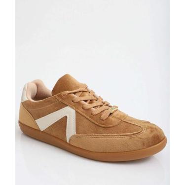 Imagem de Tênis Casual Feminino Recortes Vizzano-11306, Marrom, 36