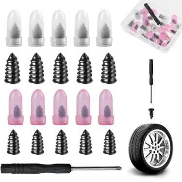 Imagem de Kit de pregos de borracha de reparo de pneu com 2 tamanhos, novo prego de borracha para reparo de pneu a vácuo 2026, ferramenta de pregos de borracha de pneu, ferramentas de reparo rápido de pneus