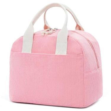 Imagem de Lancheira LOVELYWIND Corduroy isolado 27x19x20 cm rosa