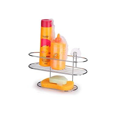 Imagem de "Suporte para Banheiro de Aço Cromado, incluso Ventosas, Buchas e Parafusos, 34 X 5,4 X8cm - Arthi"