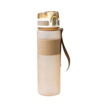 Imagem de Garrafa De Água Plástica De 530ml Sem BPA Com Tampa E Alça Para Caminh