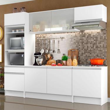 Imagem de Cozinha Completa Compacta Madesa Topazio com Armário, Balcão e Tampo